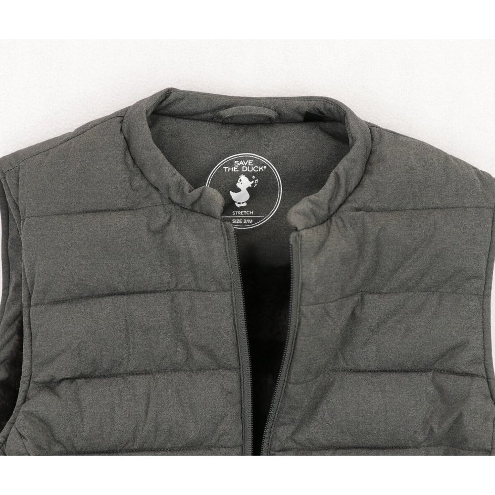 Save the Duck Full Zip Puffer Vest Women's Size 2/US Medium Gray - Picture 5 of 9